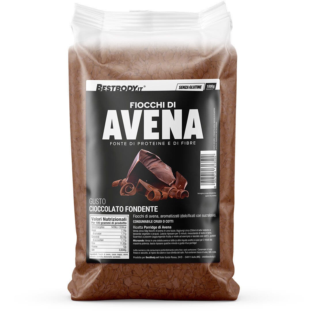 BestBody Food Fiocchi Di Avena Gusto Cioccolato Fondente 1kg