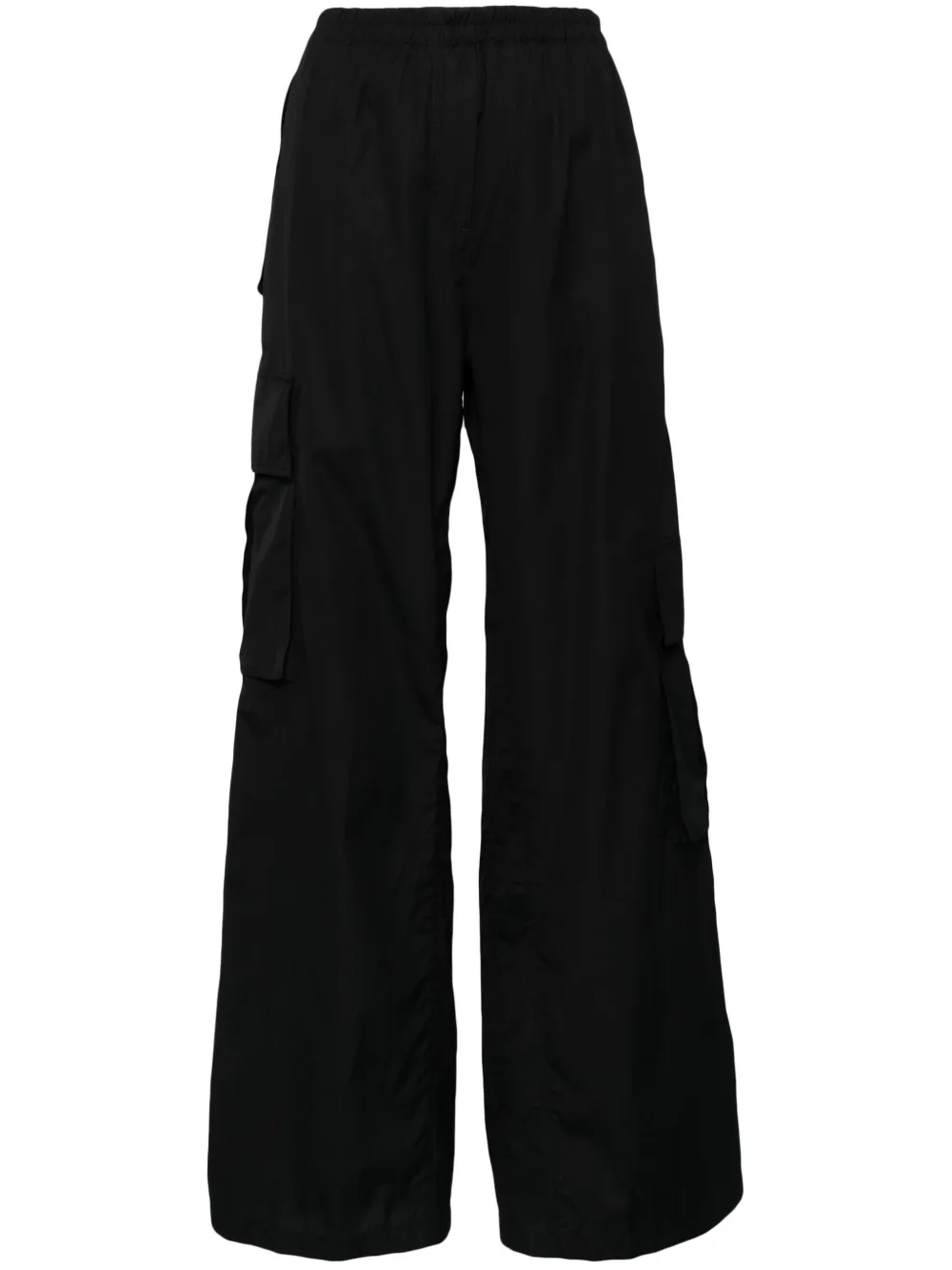 Nº21 high-waisted cotton cargo trousers - Blu