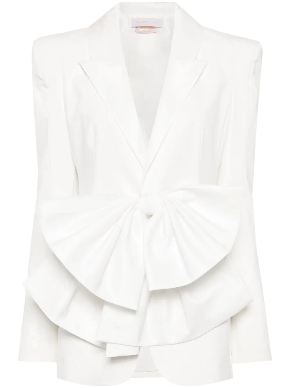 Saiid Kobeisy oversized bow notched lapels blazer - Bianco