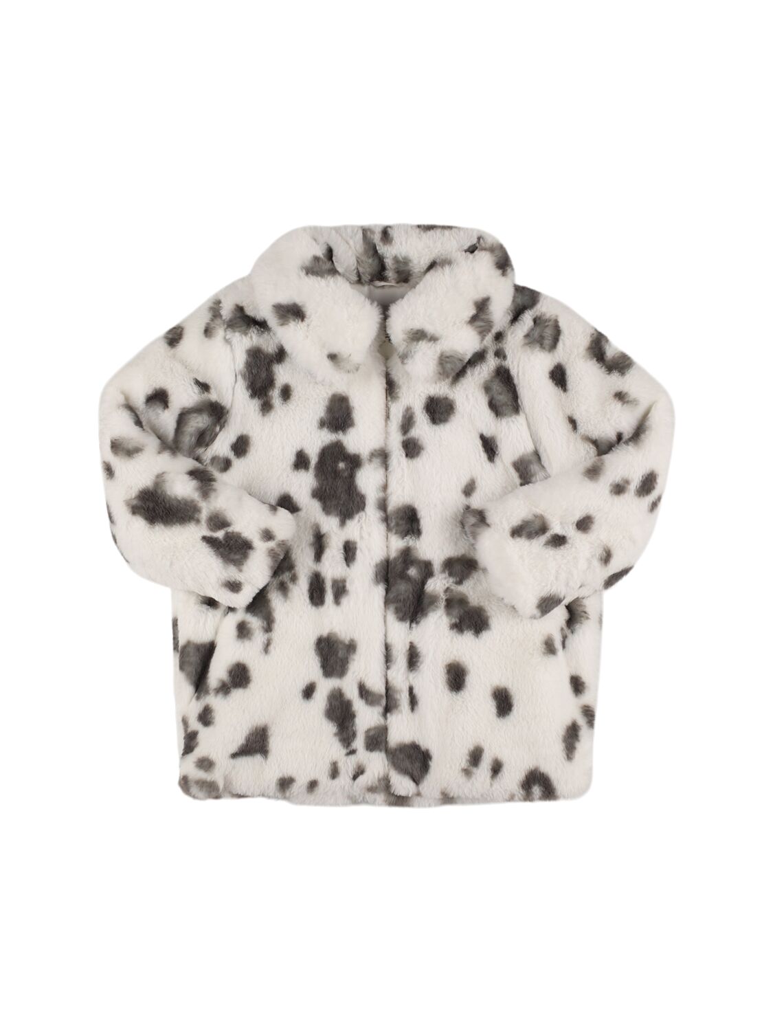 Printed Faux Fur Coat