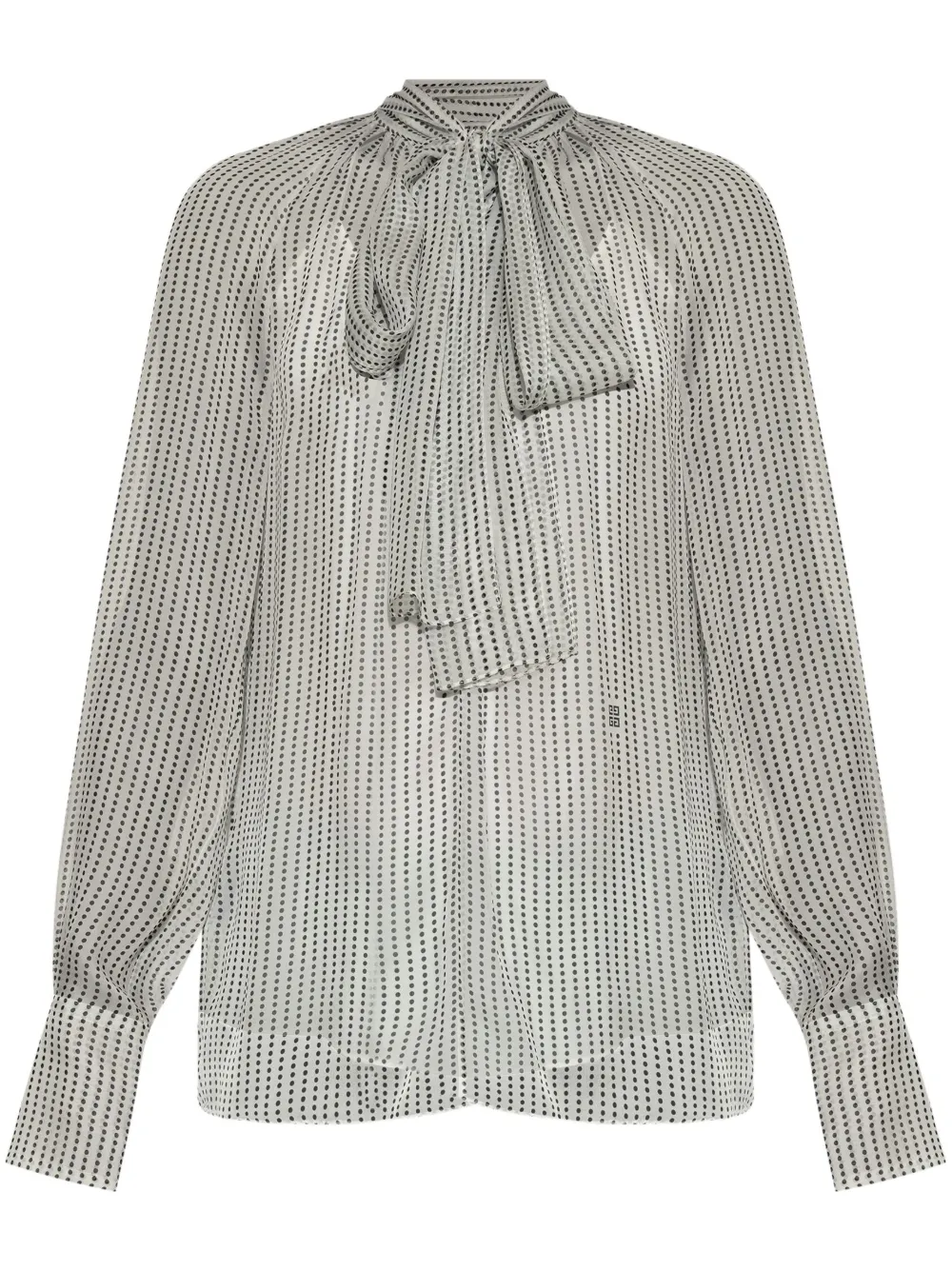Givenchy gathered-tie silk blouse - Bianco