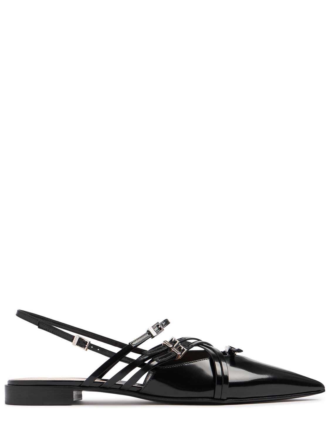Seraphine Buckle Leather Ballet Flats