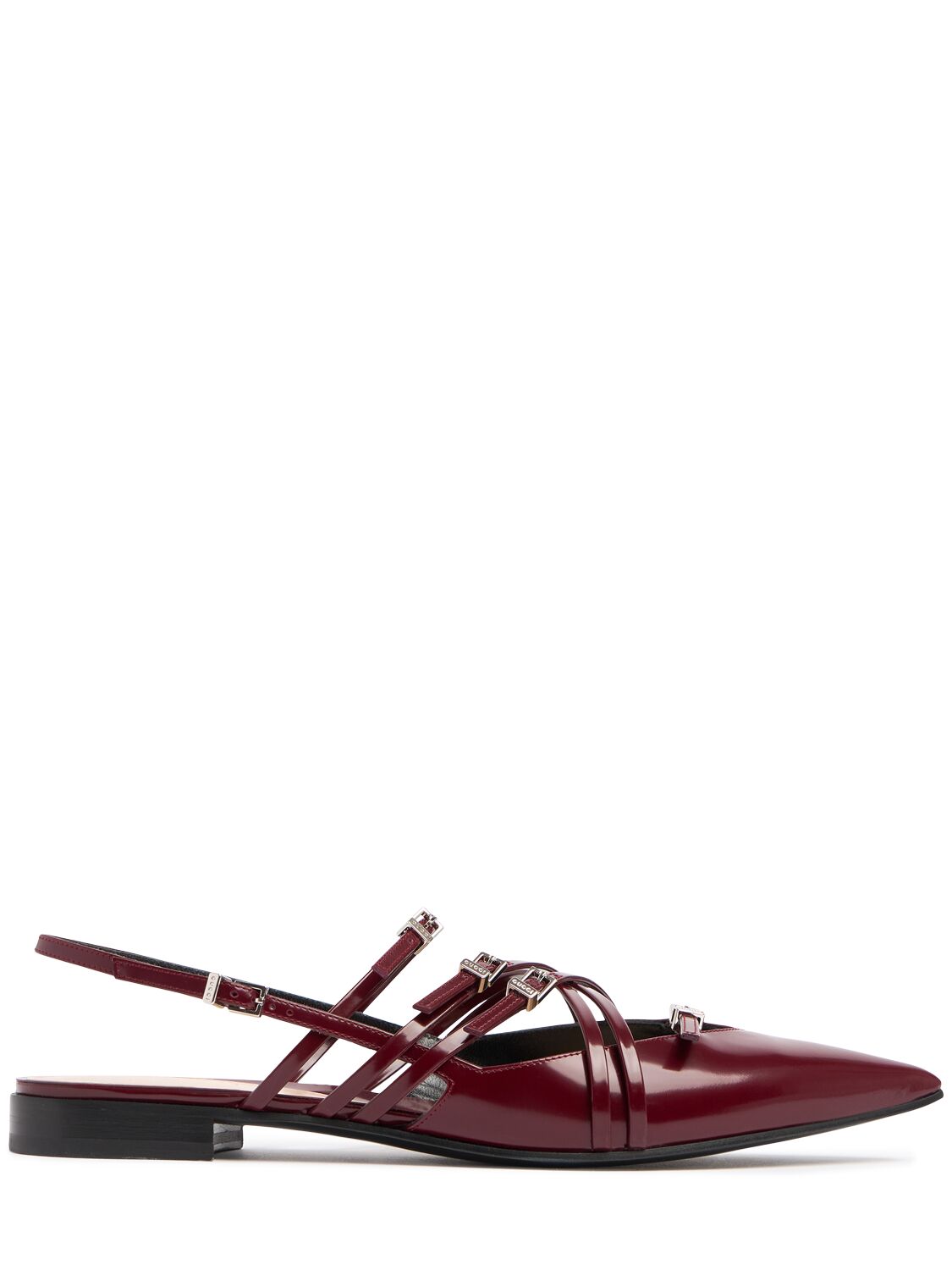 Seraphine Buckle Leather Ballet Flats