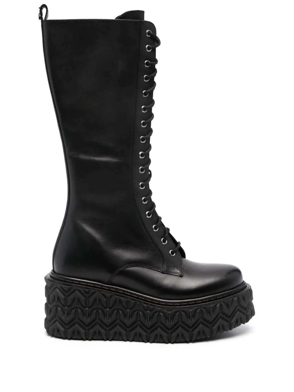 Patrizia Pepe Fly-embossed wedge boots - Nero