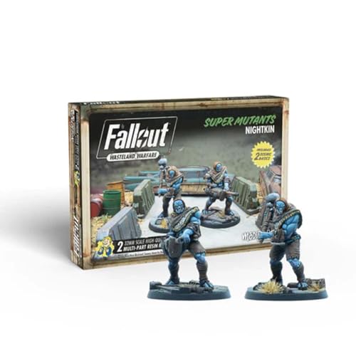 Modiphius Entertainment | Fallout Wasteland Warfare | Super Mutants: Nightkin | Miniatures | Unpainted