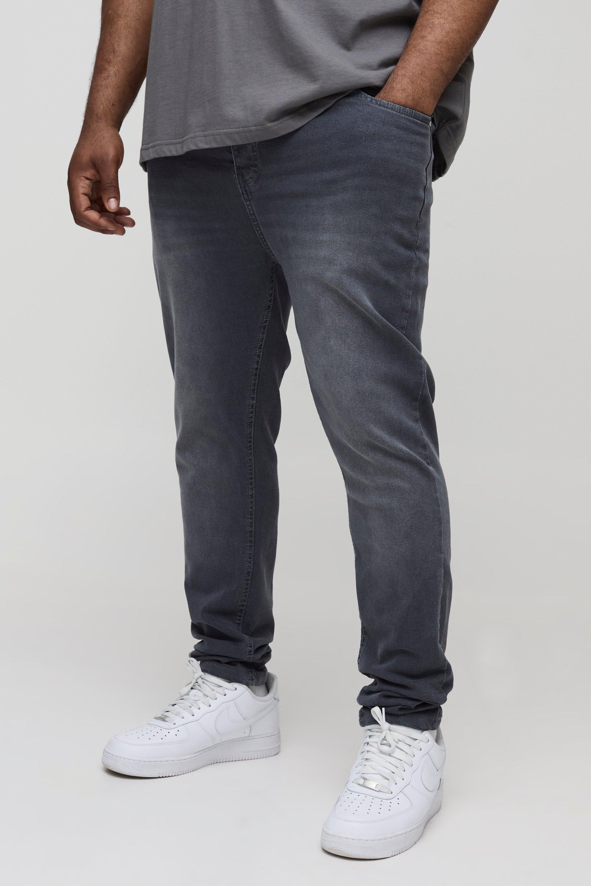Jeans Plus Size Super Skinny Fit in Stretch, Grigio