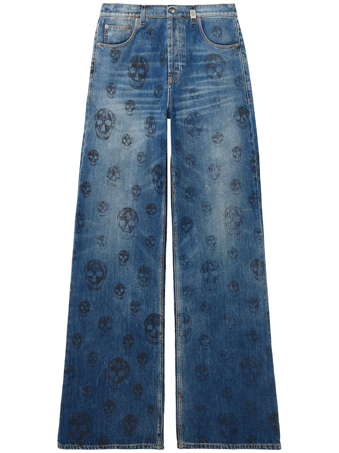 Classic Skull Low Rise Cotton Jeans