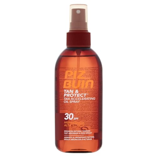 Piz Buin, Olio Solare Intensificatore Dell’Abbronzatura, Tan & Protect, Protezione Alta 30Spf, Filtro Solare Uva/Uvb, Assorbimento Rapido Non Grasso, 