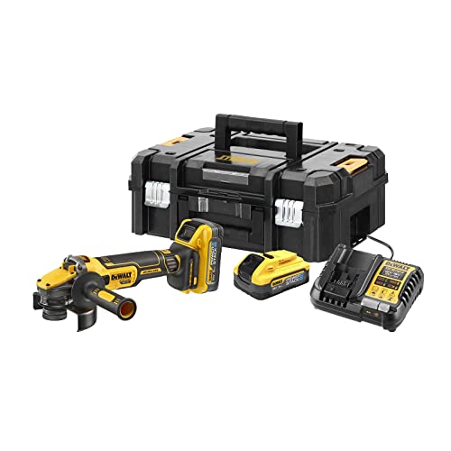 Dewalt Dcg409H2T-Qw Smerigliatrice 18V 125Mm Con 2 Batterie 5Ah Powerstack
