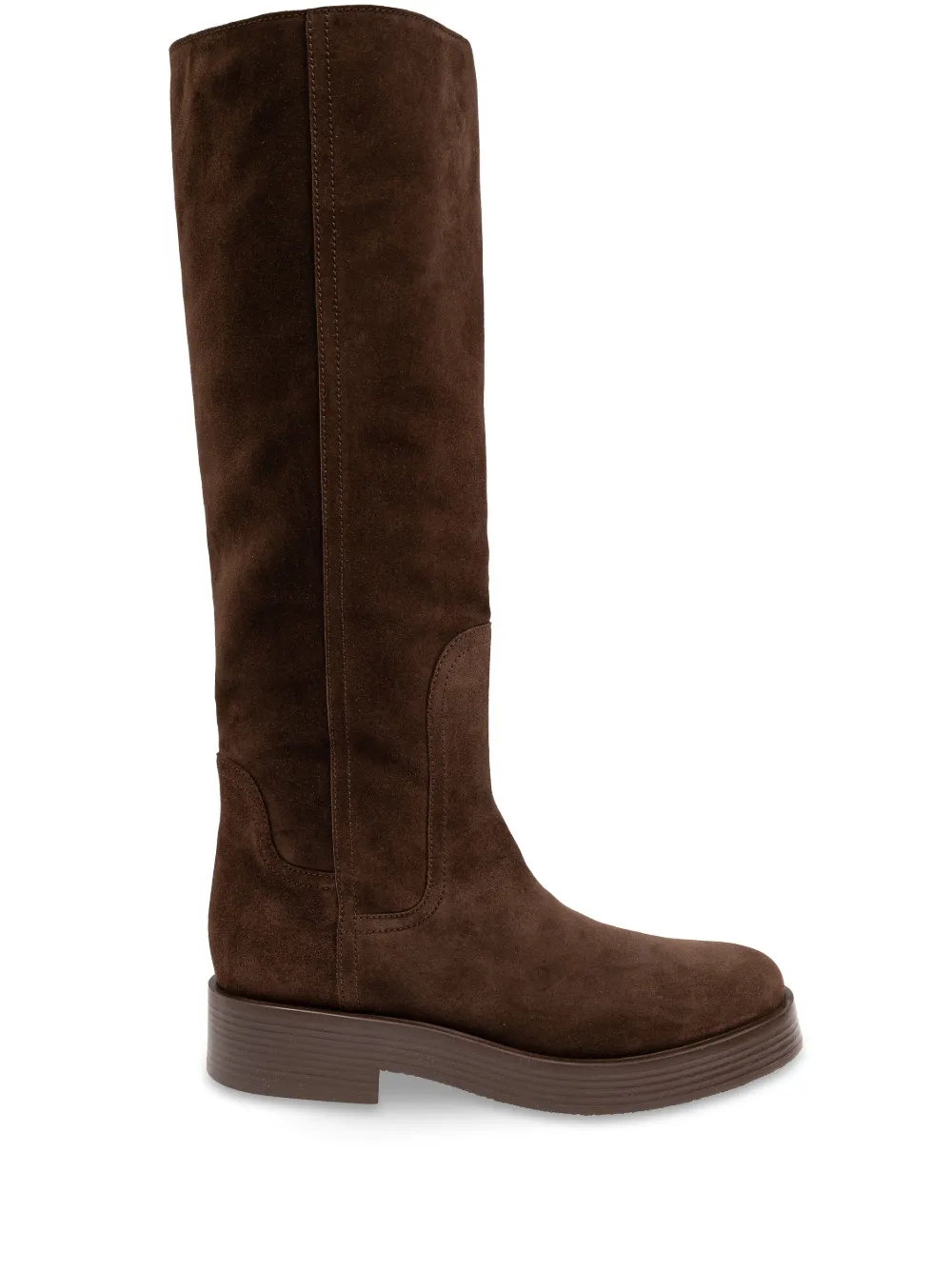 Casadei suede knee-high boots - Marrone