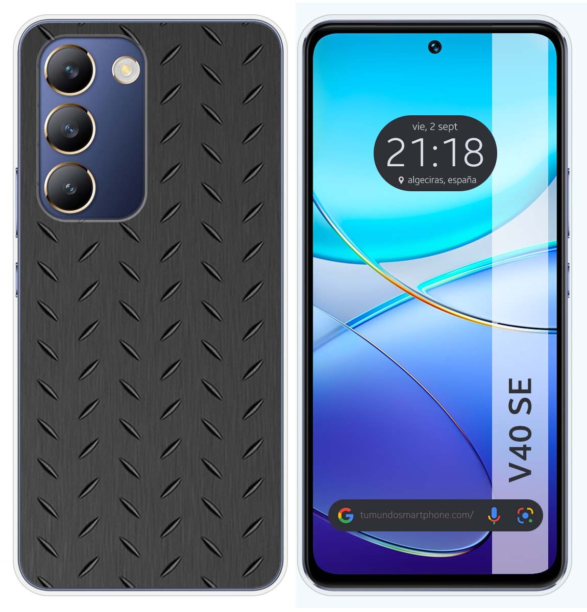 Cover Silicone per Vivo V40 SE 5G Disegno Metallo Disegni