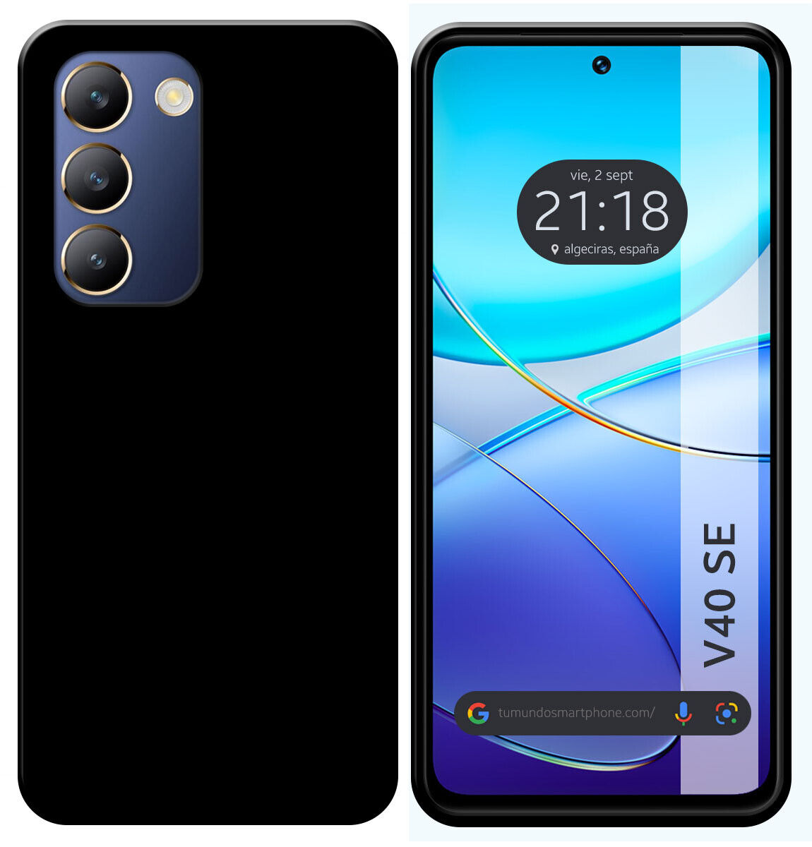 Cover Silicone TPU Gel Nera per Vivo V40 SE 5G