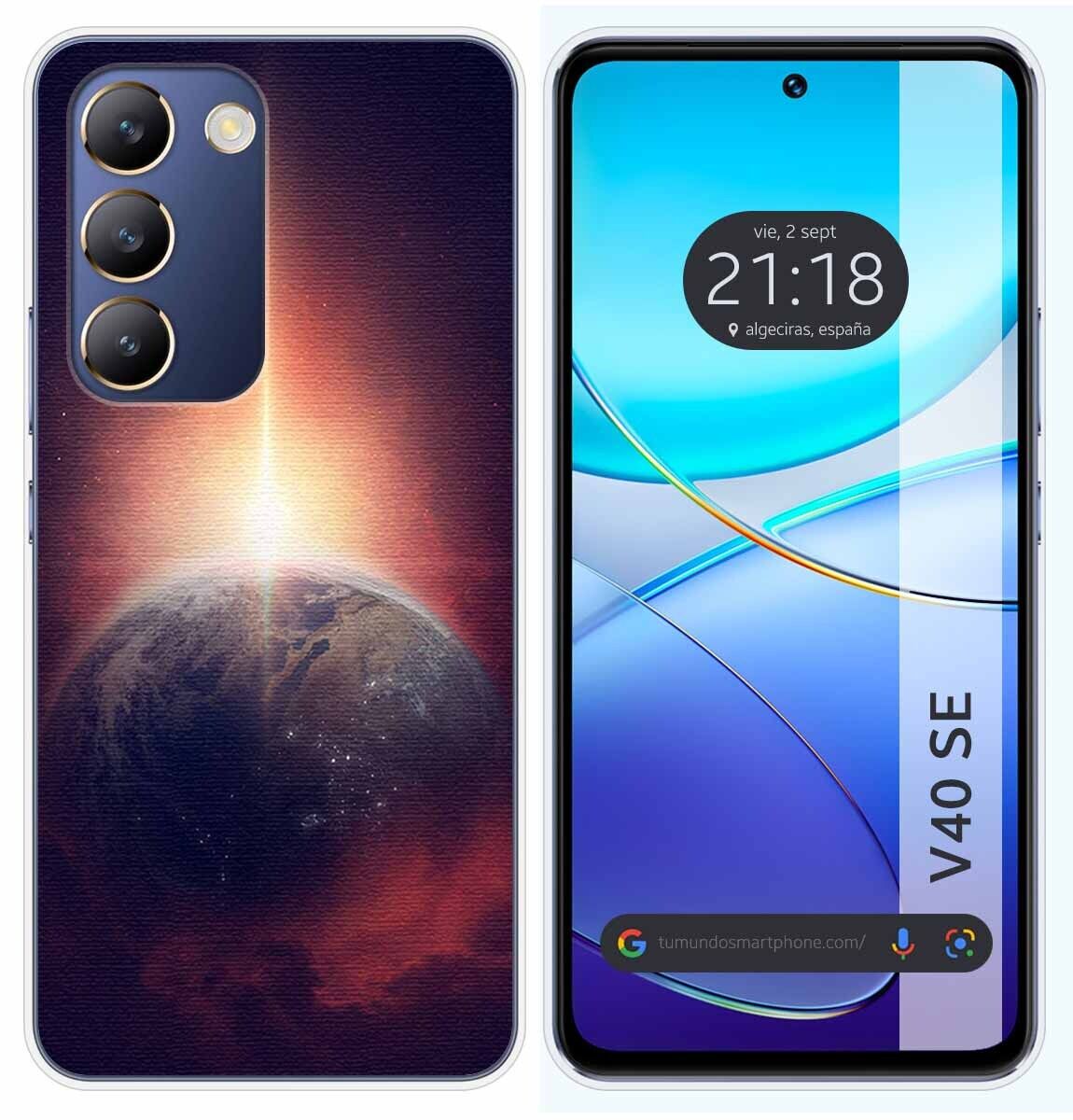 Cover Silicone per Vivo V40 SE 5G Disegno Terra Disegni