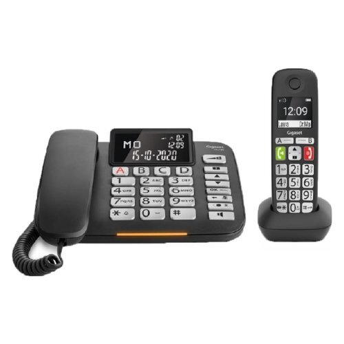 GIGASETTelefono Cordless + Fisso Duo D SERIES DL780 Plus Combi Black