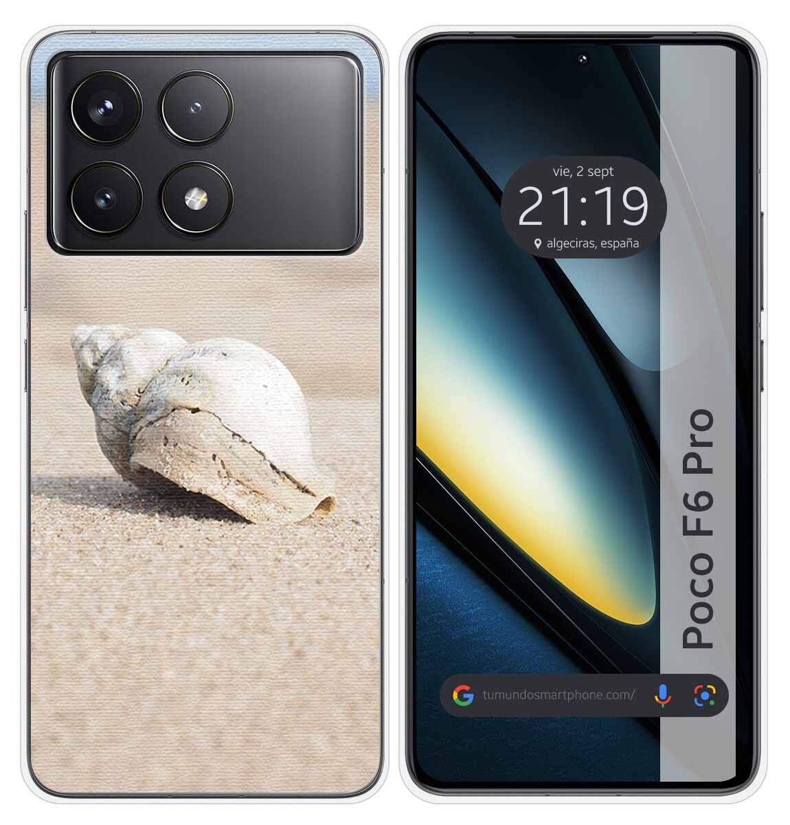 Cover Silicone per Xiaomi Poco F6 Pro 5G Disegno Conchiglia Disegni