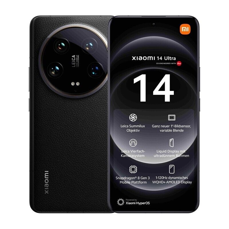 XIAOMI 14 ULTRA 5G DUAL SIM 16GB/512GB BLACK GARANZIA ITALIA NO BRAND