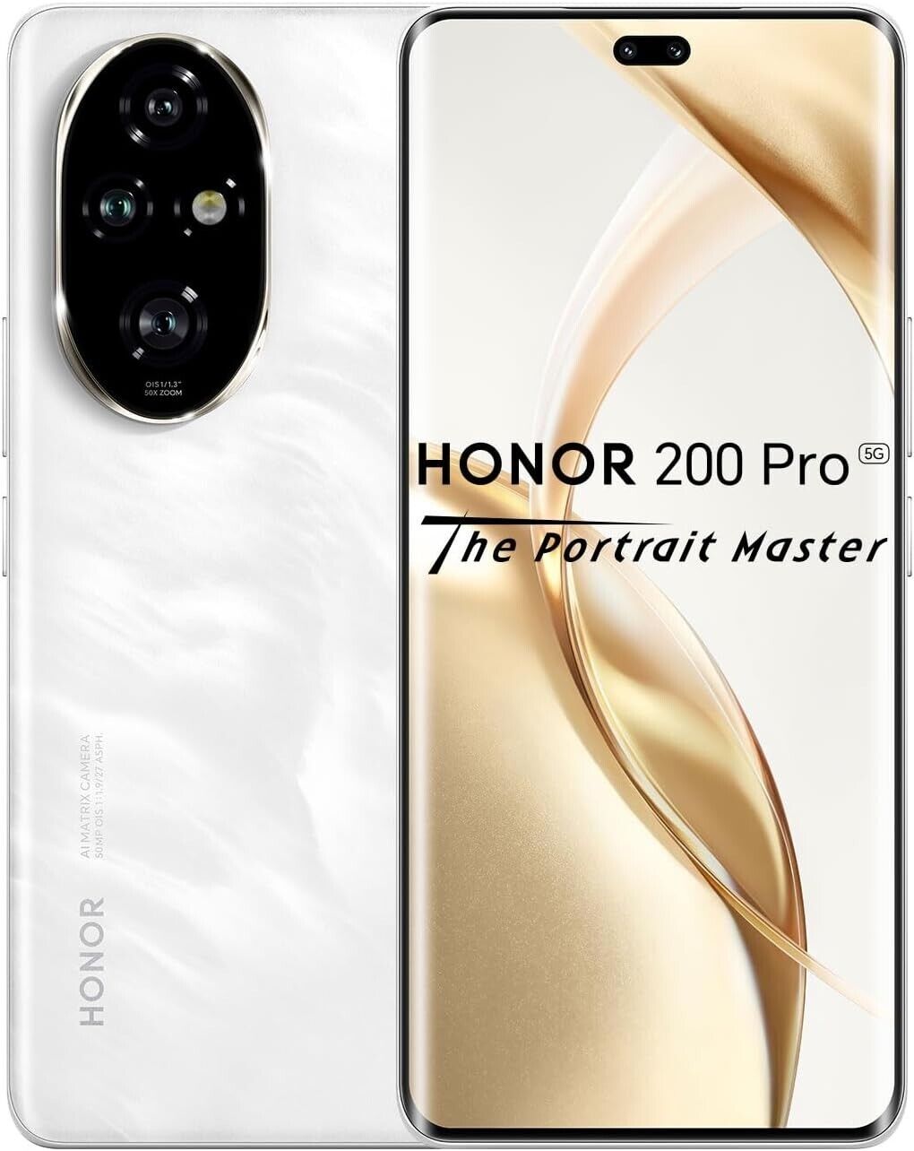 Cellulare Smartphone Honor 200 Pro 5G 12+512GB Dual Sim 6,78" Moonlight White
