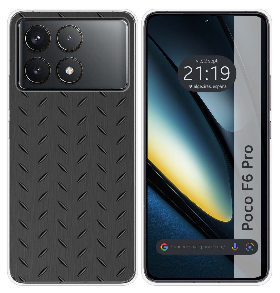 Cover Silicone per Xiaomi Poco F6 Pro 5G Disegno Metallo Disegni