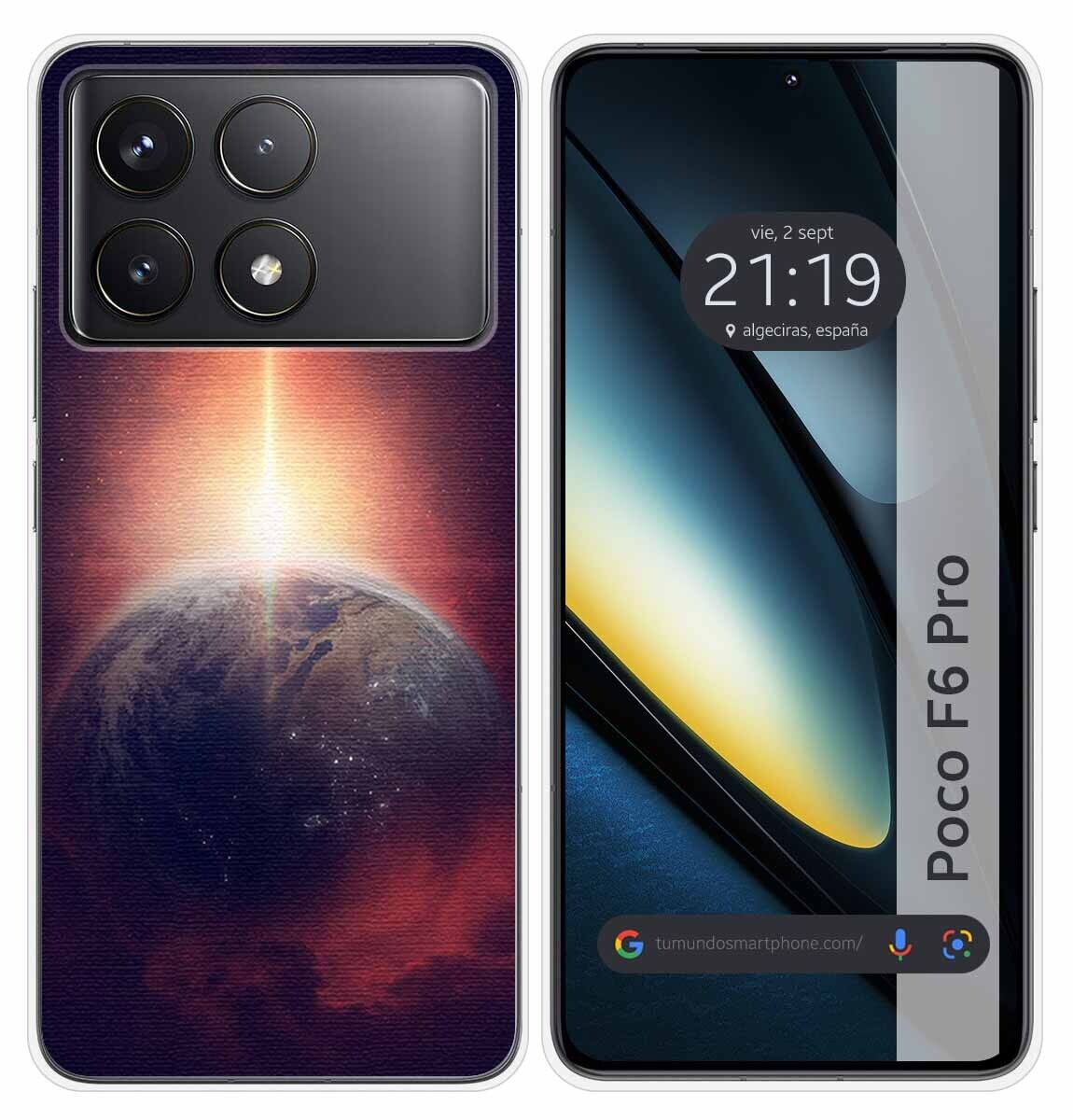 Cover Silicone per Xiaomi Poco F6 Pro 5G Disegno Terra Disegni