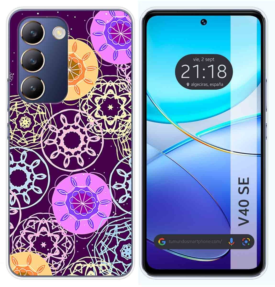 Cover Silicone per Vivo V40 SE 5G Disegno Circolare Disegni