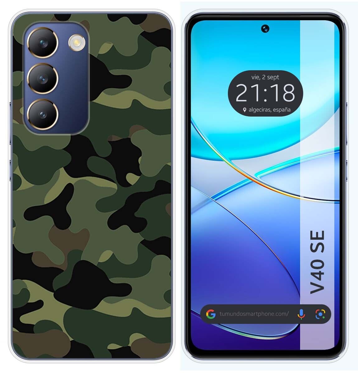 Cover Silicone per Vivo V40 SE 5G Disegno Mimetico Disegni