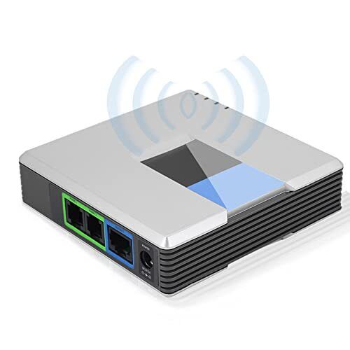 PAP2T 2-Port Phone Adapter VoIP Telephone Adapters Sip Cavo RJ11 per (E6r)