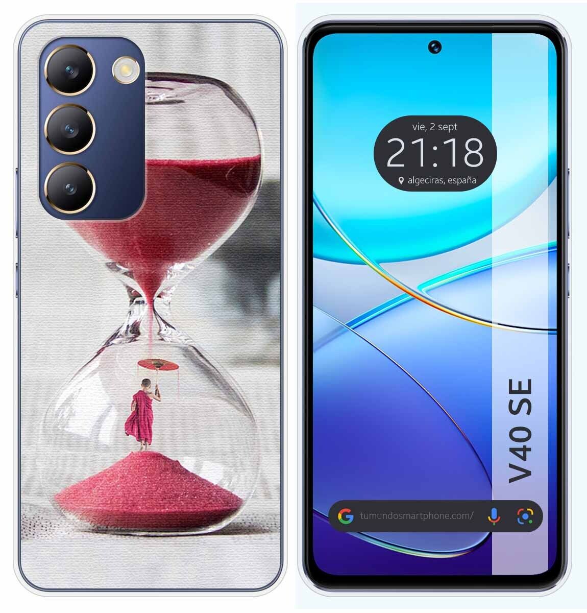 Cover Silicone per Vivo V40 SE 5G Disegno Orologio Disegni