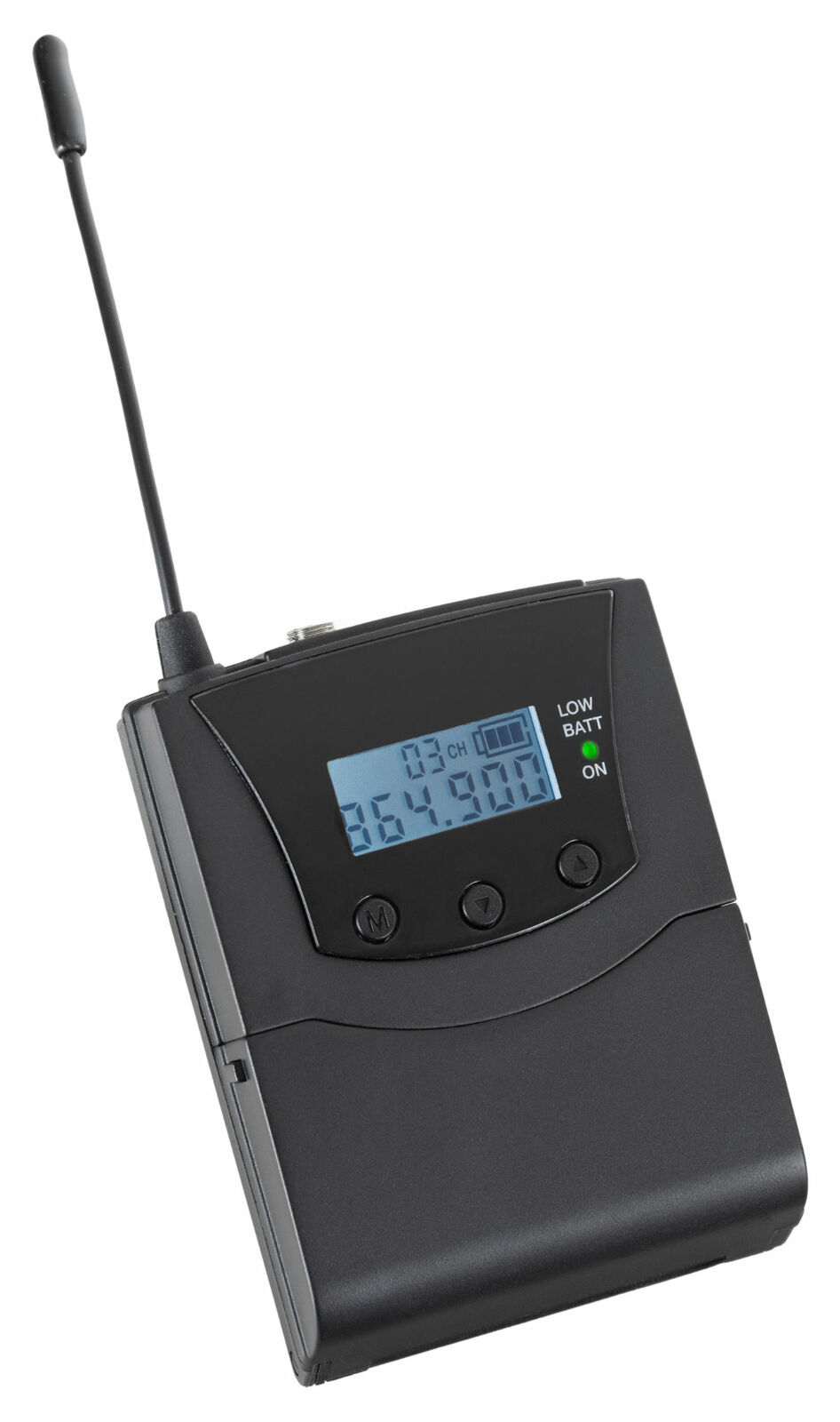 Bodypack Receiver Riceve Ricevitori Signali Radio UHF Portatile LED 3-Canali