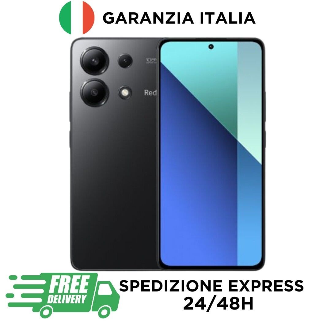 XIAOMI REDMI NOTE 13 4G DUALSIM 256GB 8GB RAM BLACK GARANZIA 24 MESI