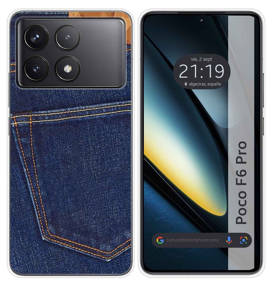 Cover Silicone per Xiaomi Poco F6 Pro 5G Disegno Jeans Disegni
