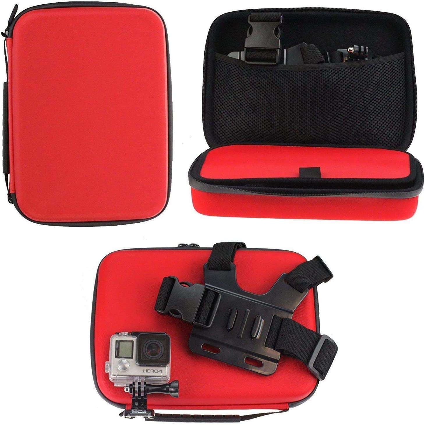 Navitech Red Case For SJCAM SJ4000 Dual Screen Action Camera