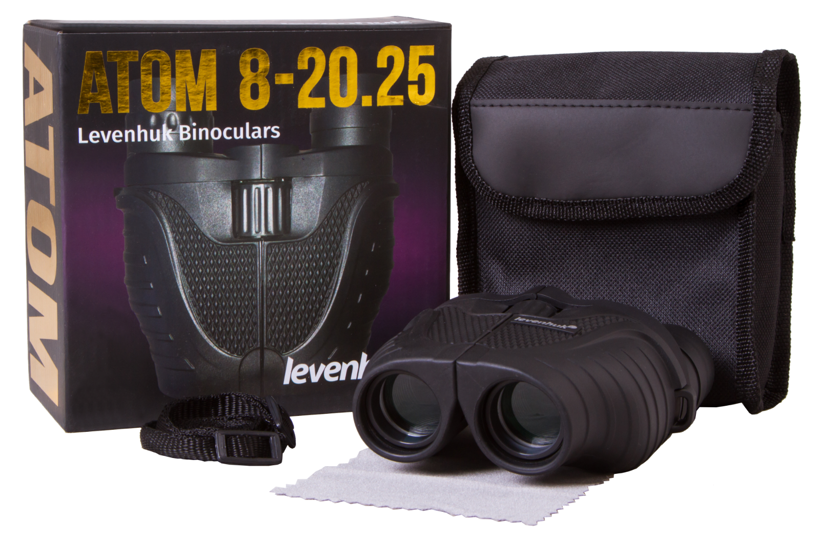 Binocolo Levenhuk Atom 8-20x25  range1000 mt,rivestito, escursioni,osservazione.
