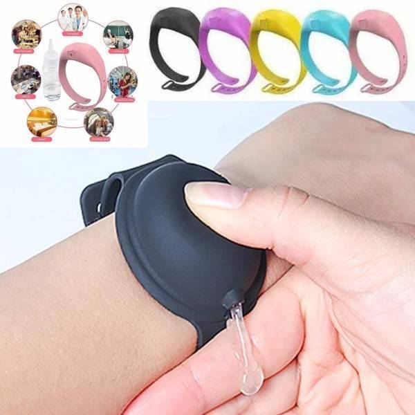 Bracciale Porta Gel Disinfettante Igienizzante Mani Unisex Ricaricabile Silicone