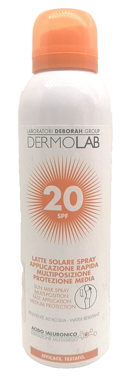 Latte Solare Spray SPF 20 Protezione media Viso Corpo DERMOLAB - DEBORAH 150 ml