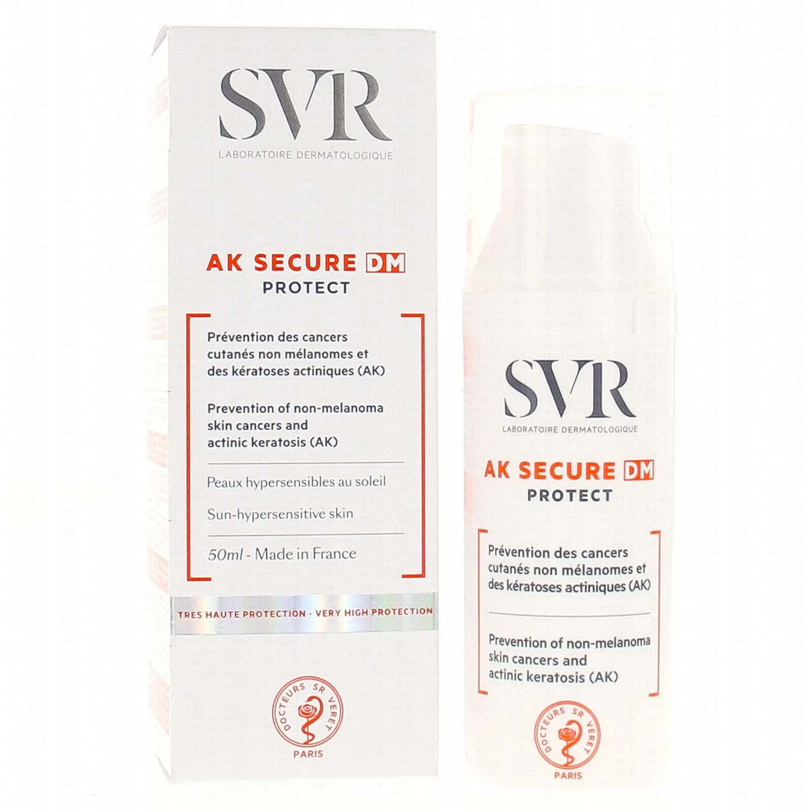 SVR AK Secure DM Protect. Pelle ipersensibile al sole o a rischio. 50ml