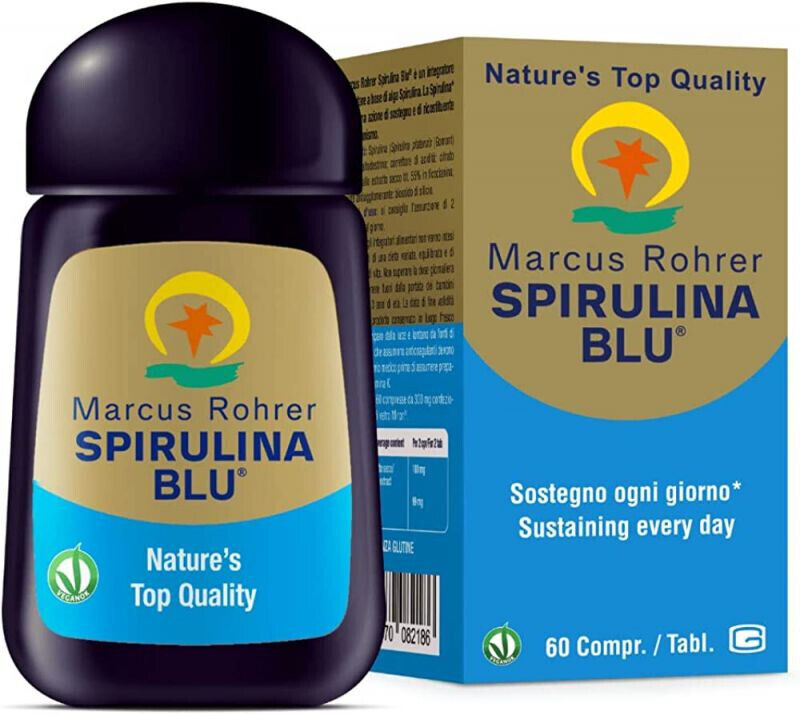 MARCUS ROHRER ALGA SPIRULINA BLU 60 Compr. Sostegno Energia Tono dell'umore