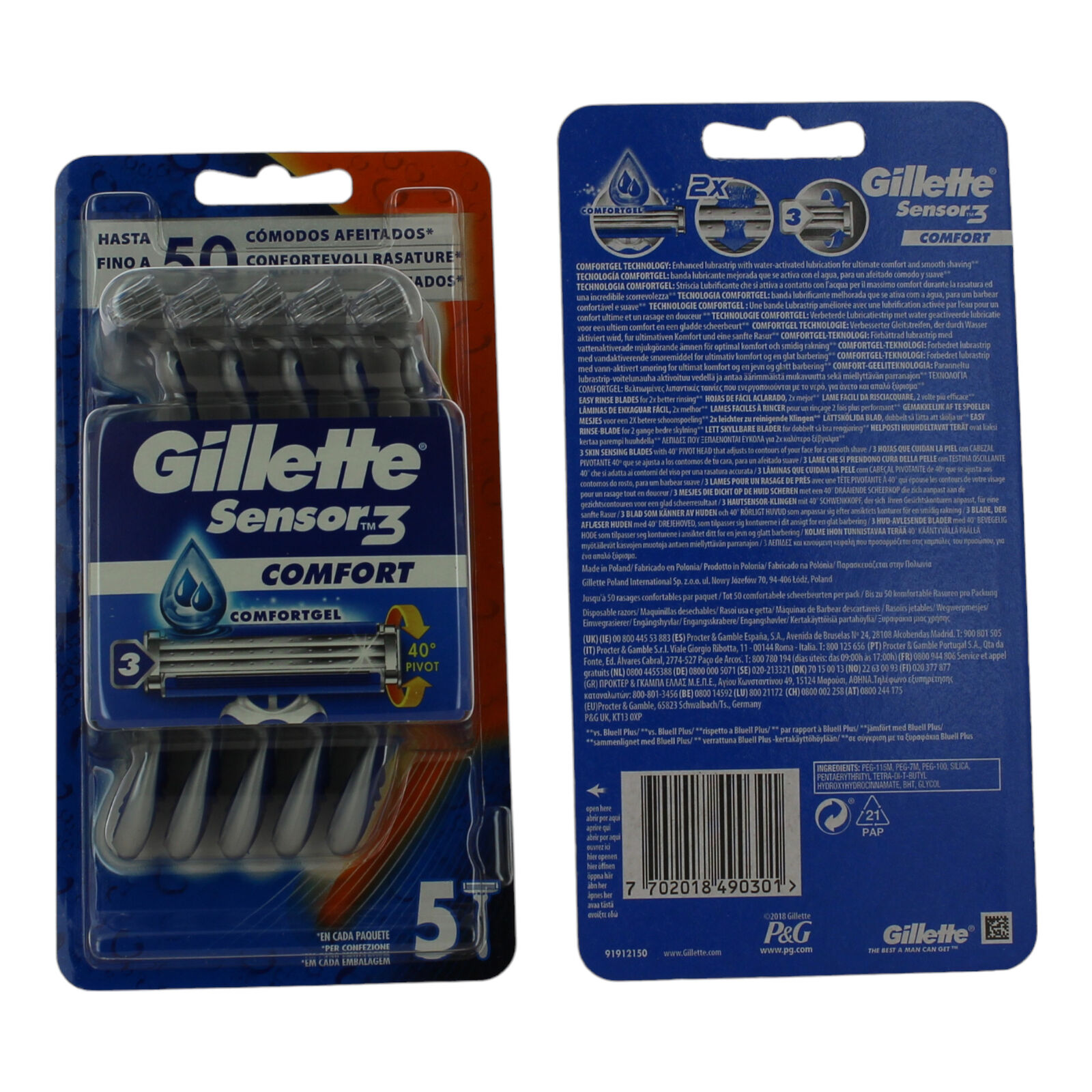 GILLETTE SENSOR 3 COMFORT (5 PEZZI)
