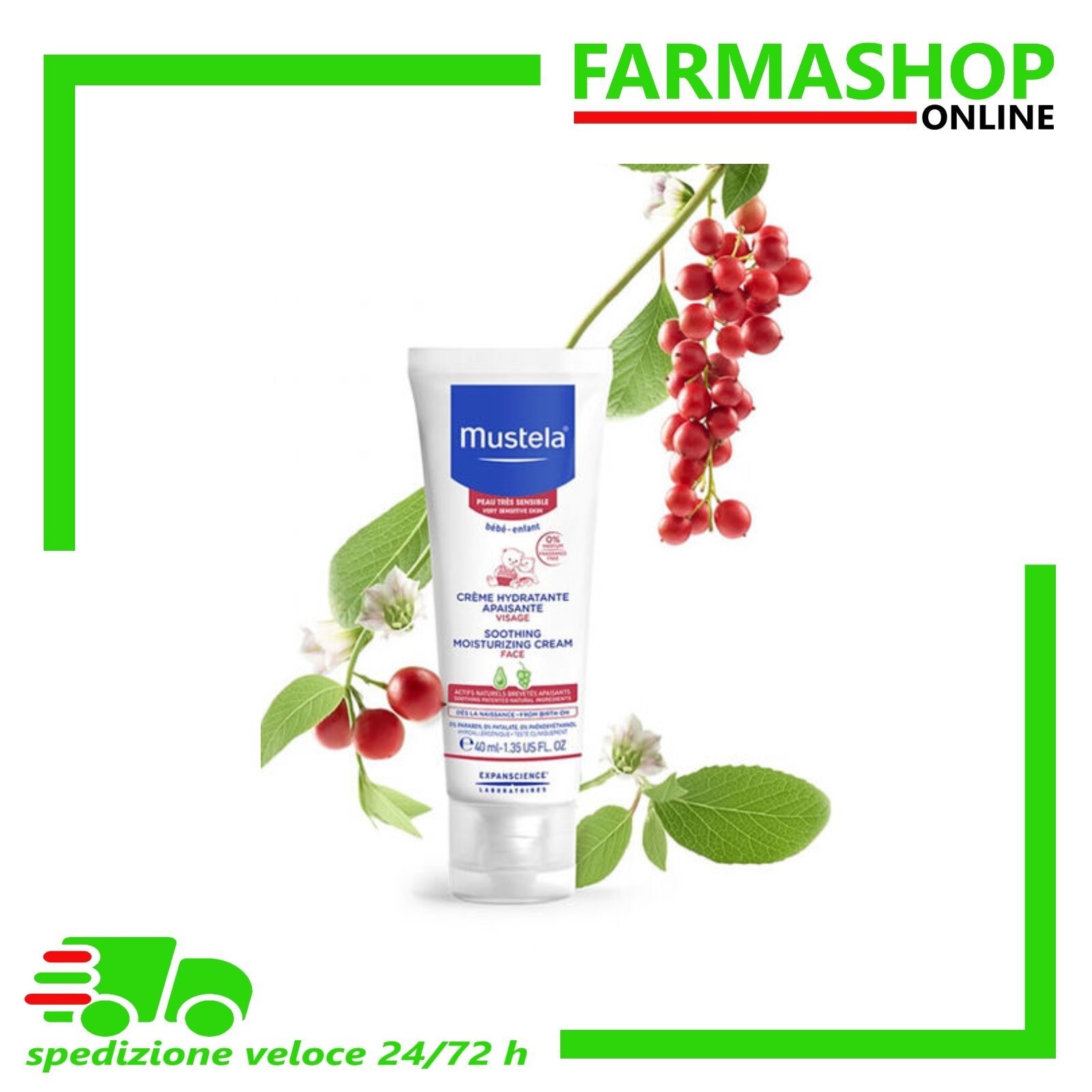Mustela Crema idratante lenitiva viso