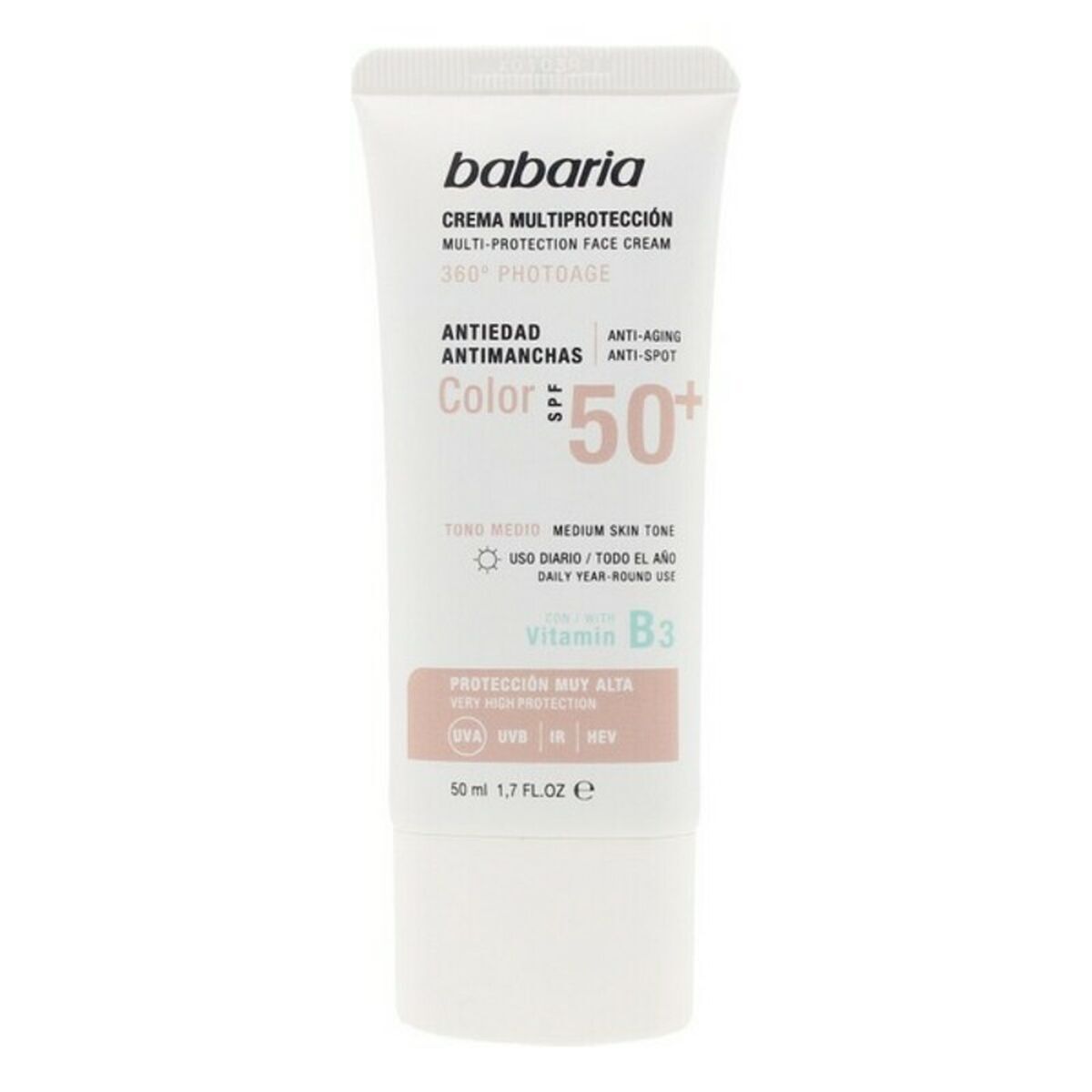 Crema Antimacchie Solari Multi-Protection Color Babaria Solar Multiproteccion