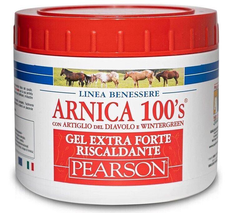 Arnica Gel Cavalli 100's Pearson. Gel Extra Forte Riscaldante 500ml.