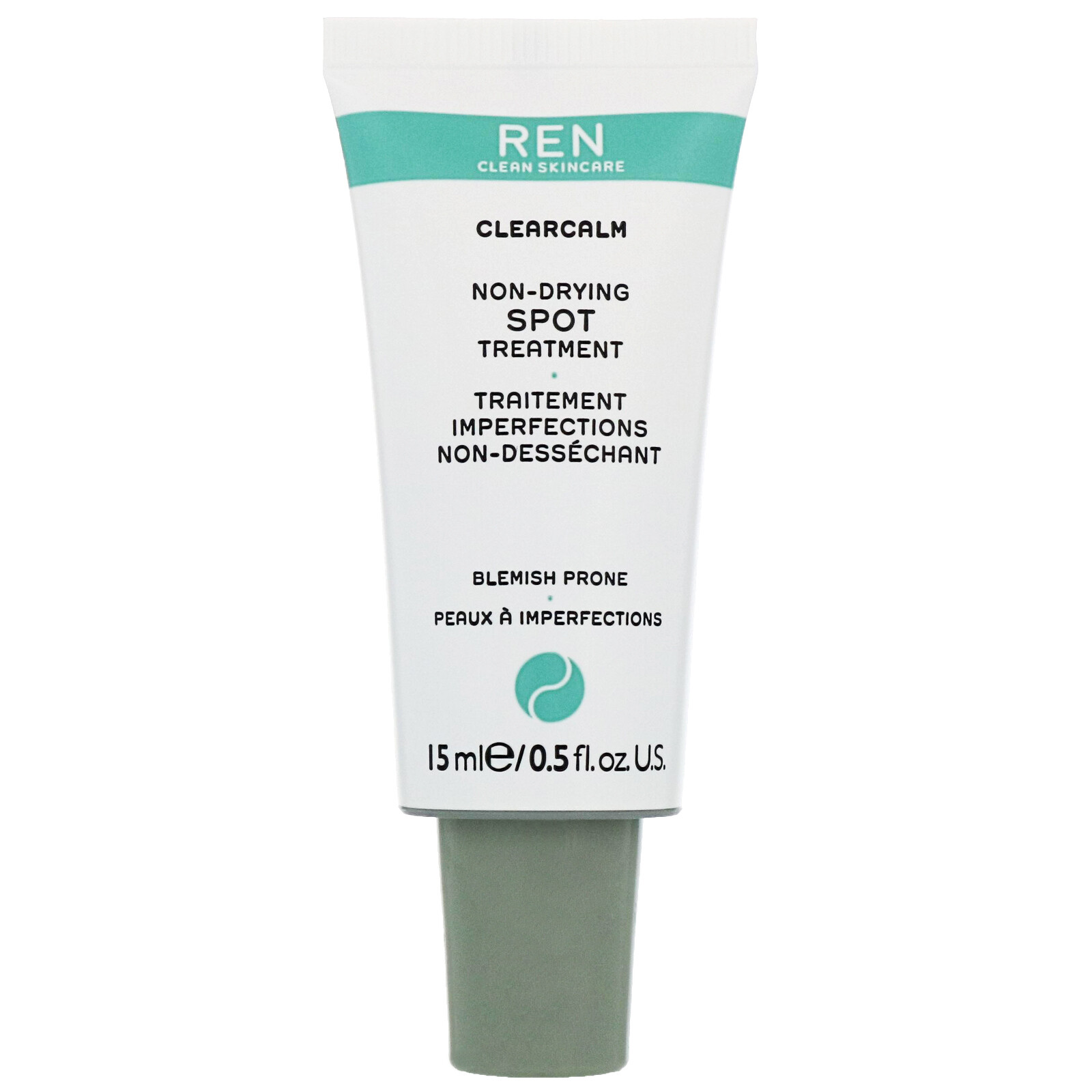 Ren Clean Skincare Clearcalm Trattamento Locale Non-Disidratante per Acne Donna