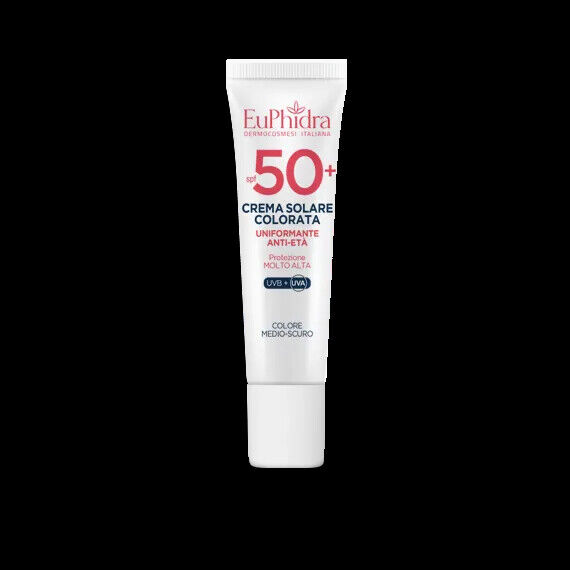 EUPHIDRA- Crema Solare Viso Colorata- Medio/Scuro