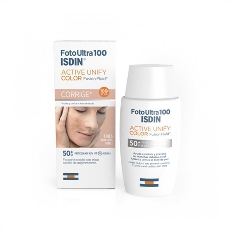 Isdin FotoUltra 100 Active Unify Color Fusion Fluid Fluido Viso SPF50+ 50ml