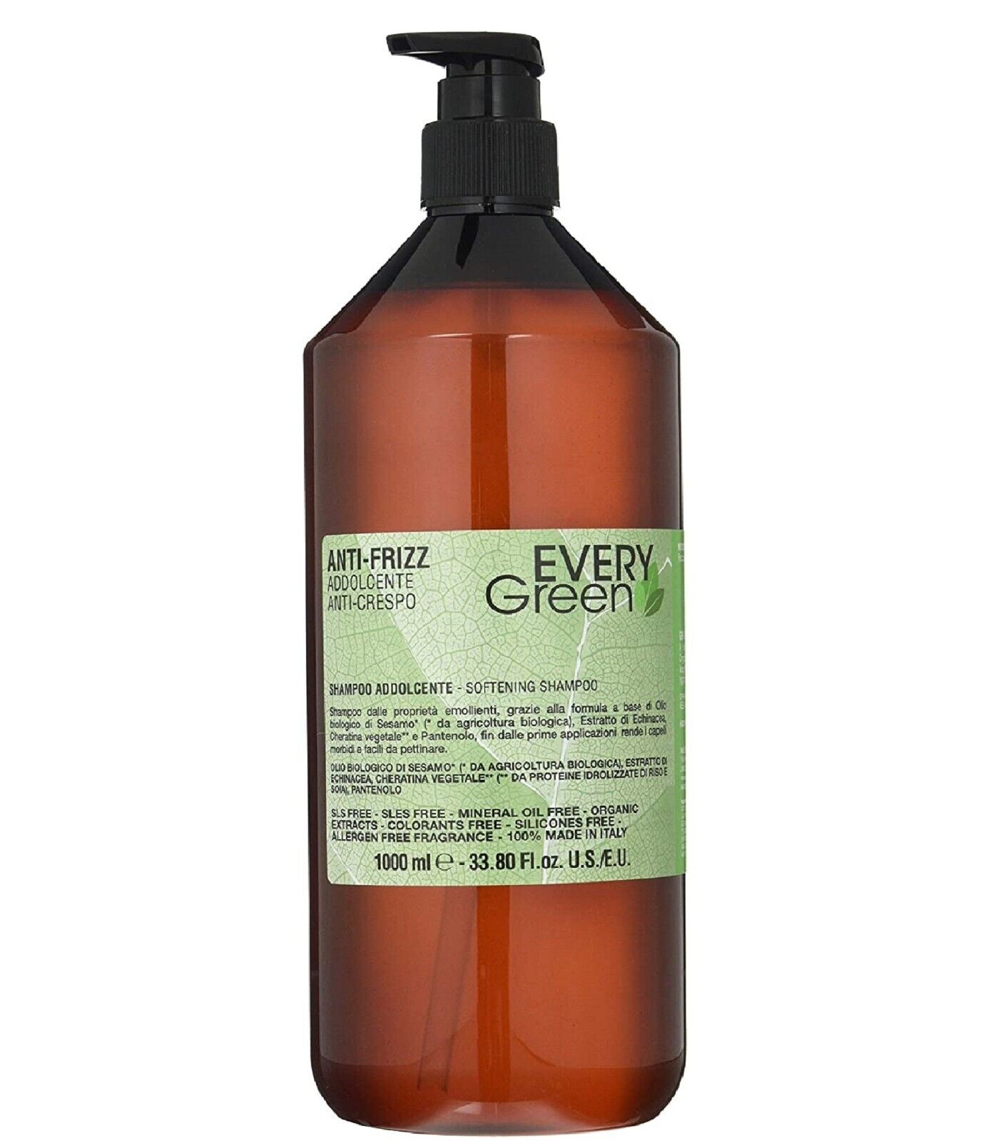 SHAMPOO ANTICRESPO CAPELLI CRESPI E RIBELLI EVERY GREEN ANTI-FRIZZ 1000ML