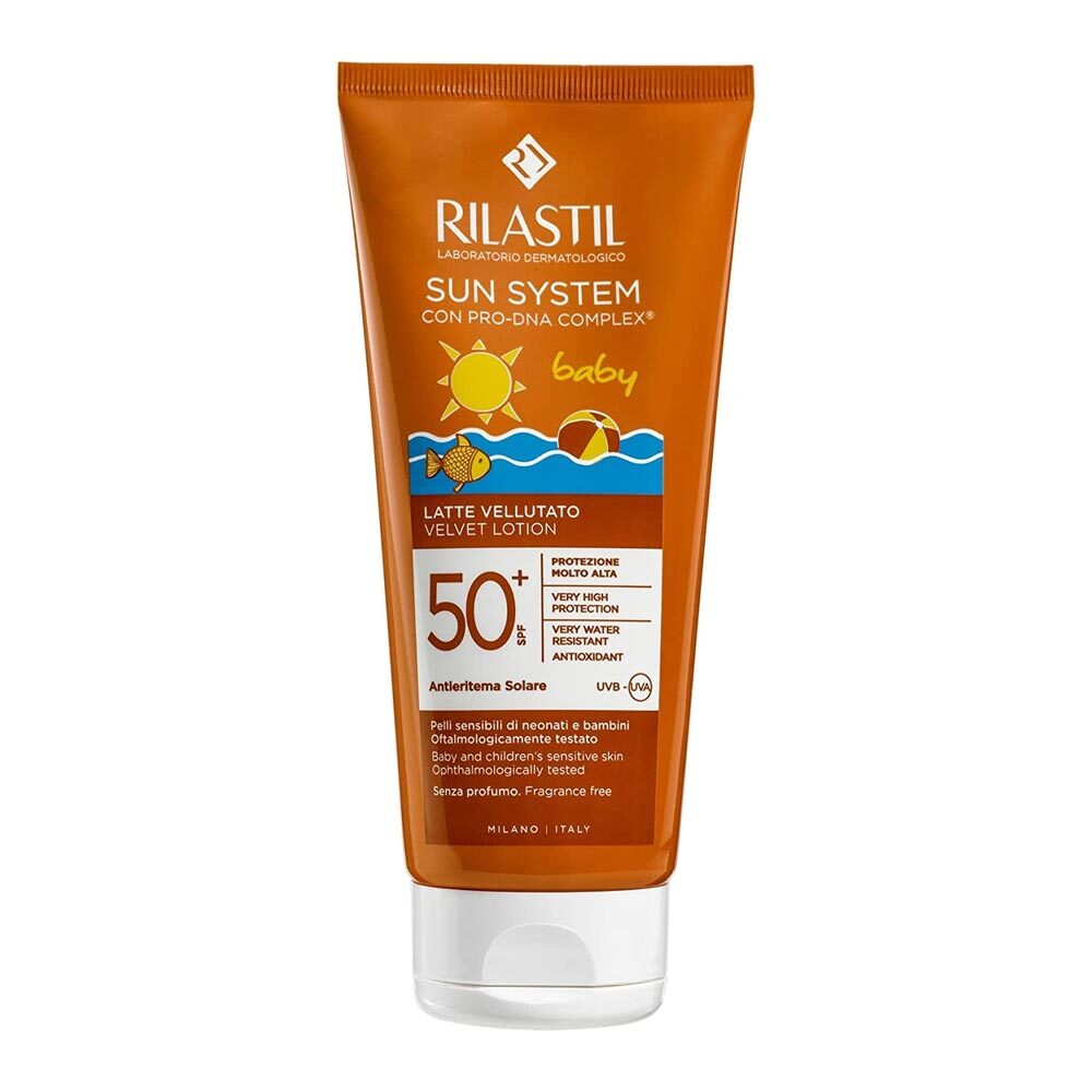 Rilastil Sun System Baby - Latte Vellutato SPF50+ Solare Corpo Bambini, 250ml