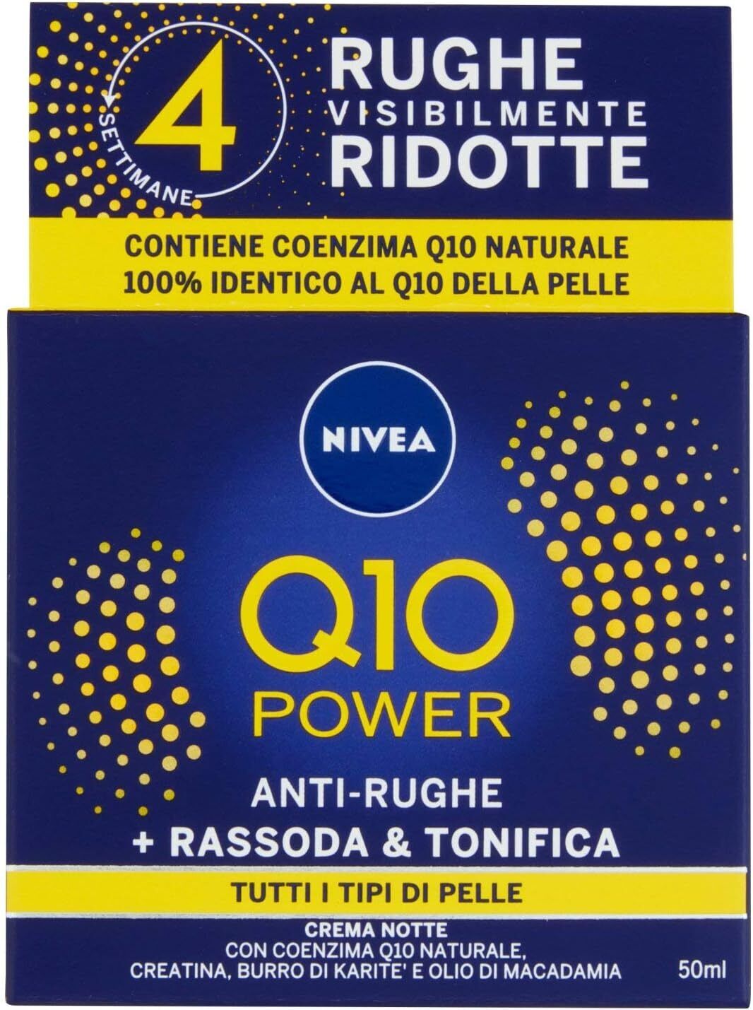 Nivea Q10 Power Antirughe Crema Notte Viso, 50ml