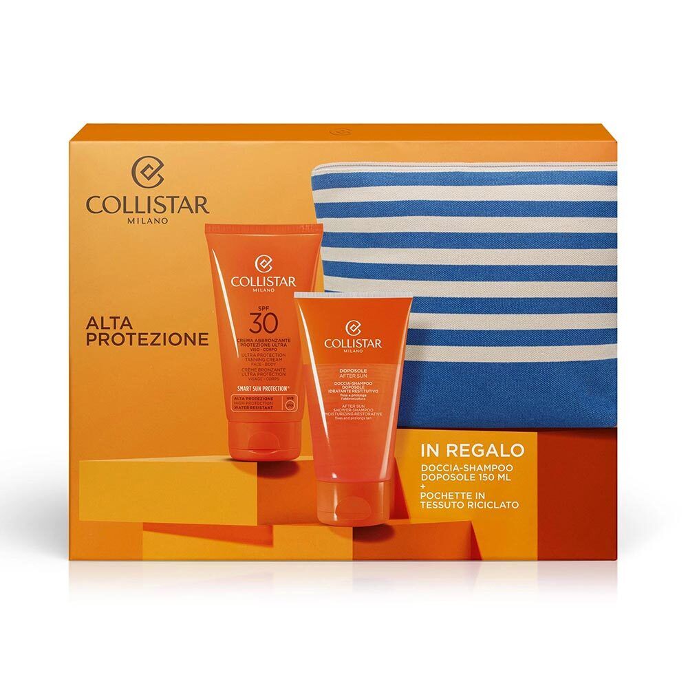 Collistar Cofanetto Crema Abbronzante SPF30 + Doccia Shampoo + Pochette