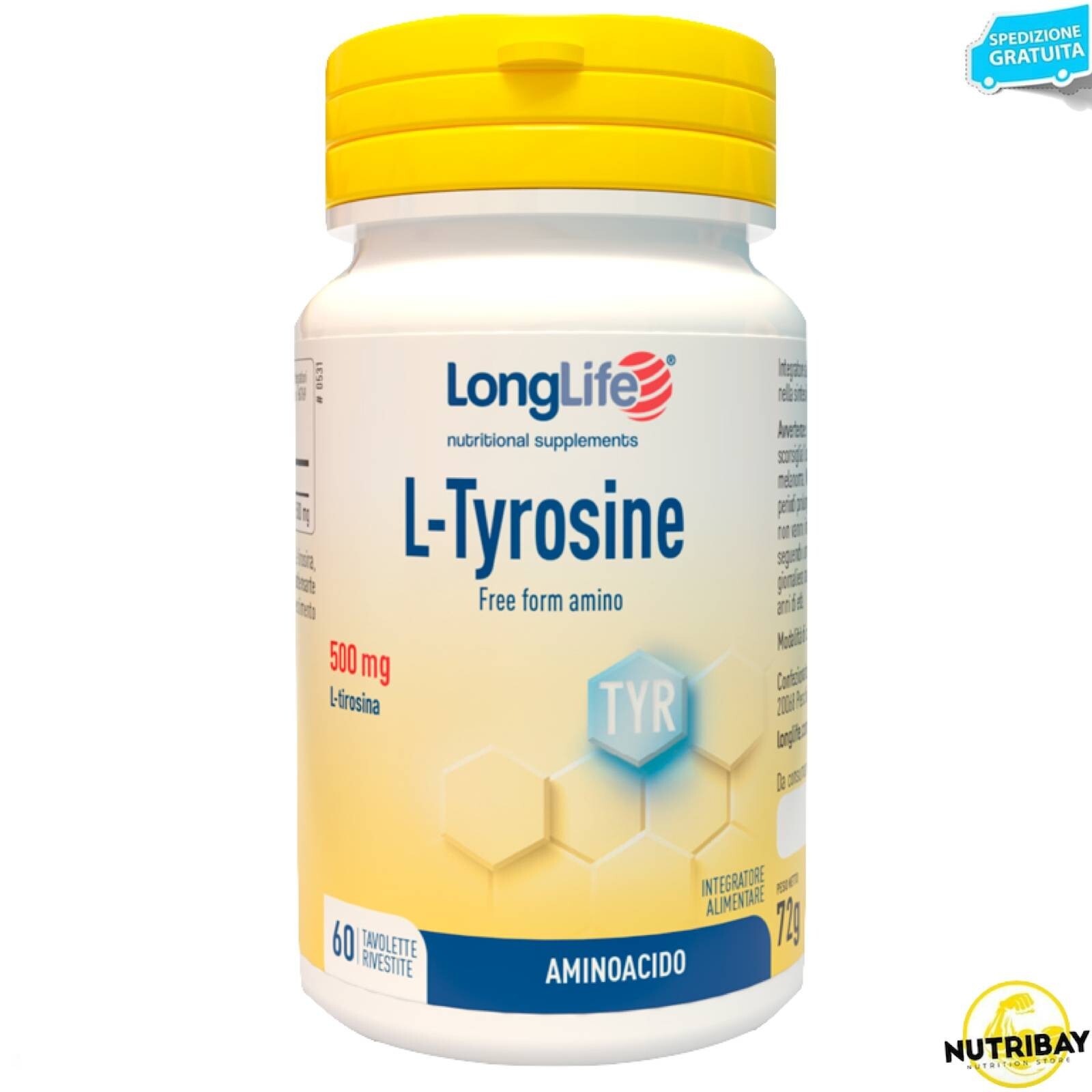 Long Life L-Tyrosine - 60 tav Senso di sazietà