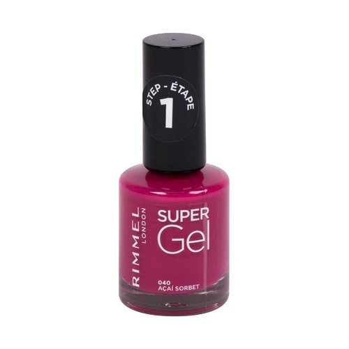 Rimmel Super Gel STEP1 Smalto per unghie in gel 12 ml 064 Plum Pudding donna