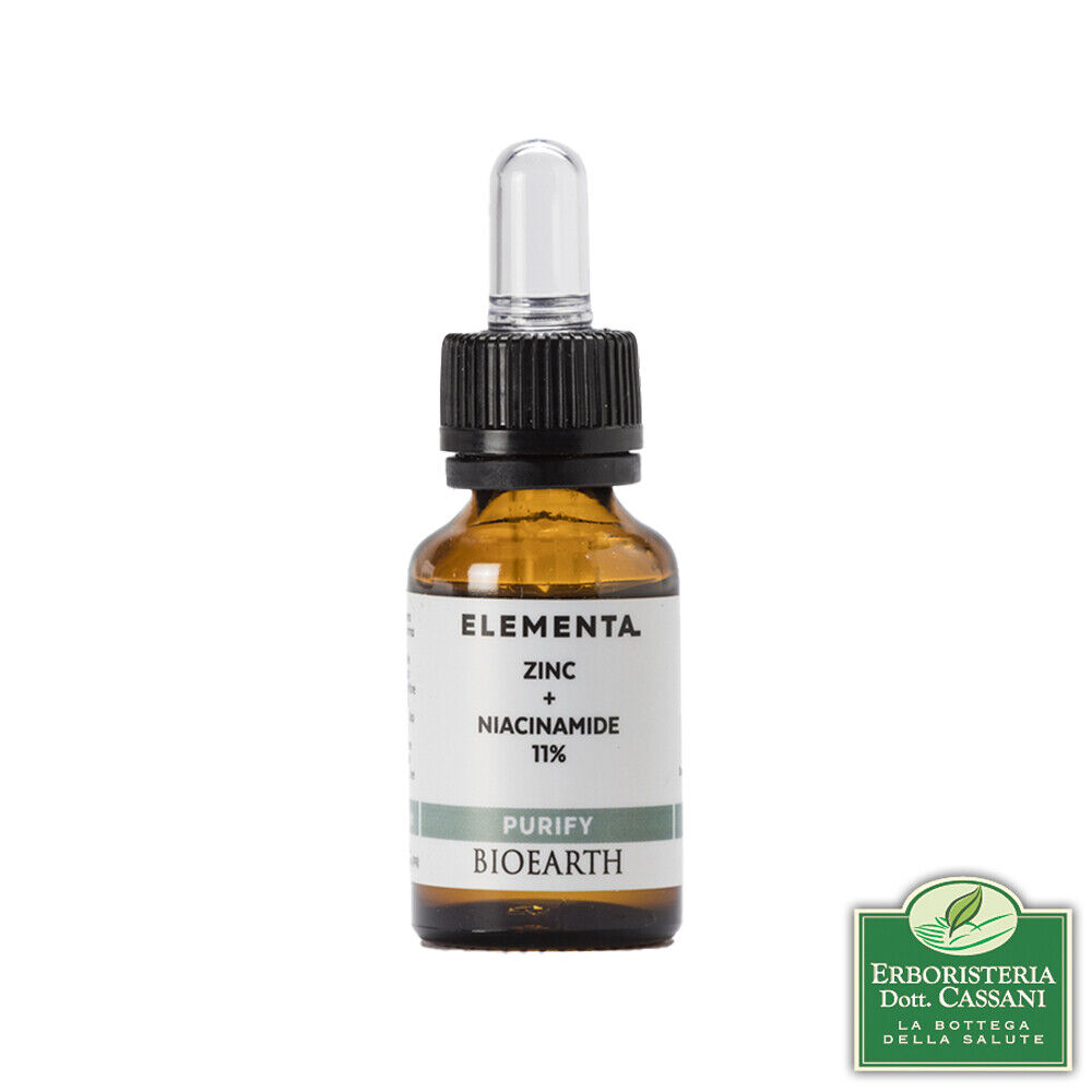 BIOEARTH ELEMENTA per pelle viso BIO Niacinamide Zinco Aloe Vera Acido Ialuronic